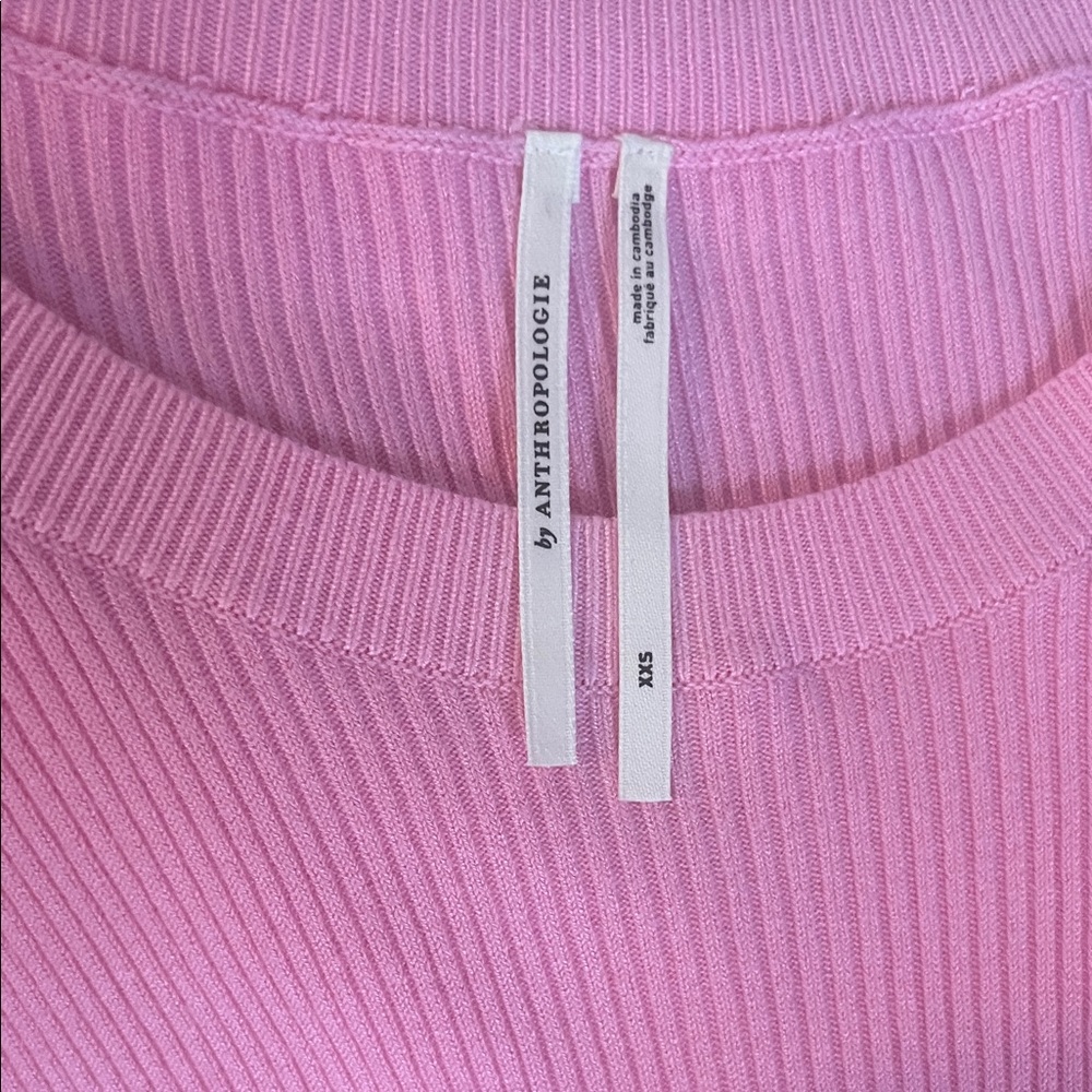 Anthropologie Pink Knit Maxi Dress - Picture 3 of 4